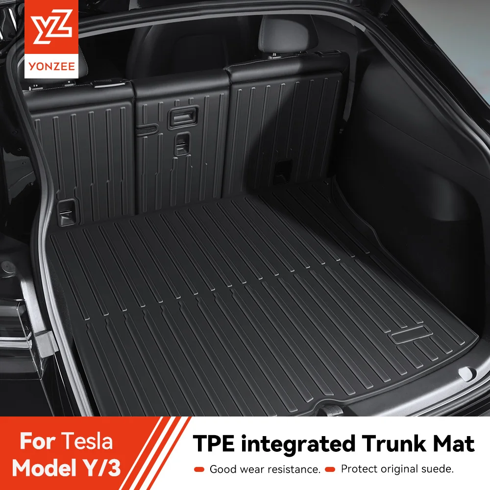 YZ For Tesla TPE Trunk mat Model 3 Y Highland 2021-2024 Car Four Seasons Waterproof Non-slip NEW TPE Special Car Accessories