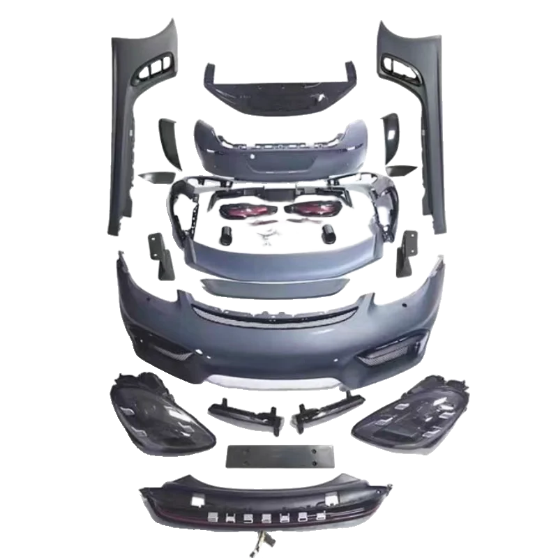 طقم هيكل عريض لـ Posche Cayman 981 طقم هيكل ترقية 718 GT4 PP طقم ممتص الصدمات 718 لـ Cayman 981 GT4 Style #5