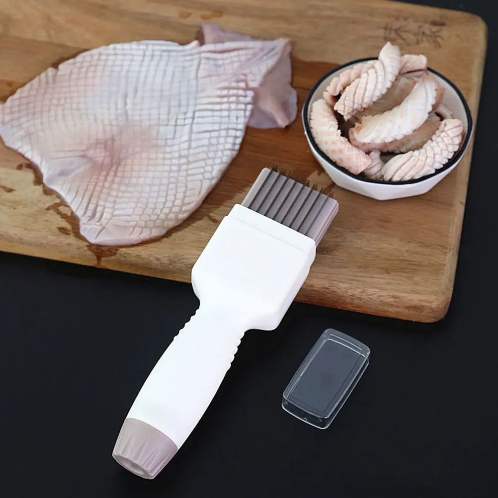 

Squid Cutter Kitchen Cutter Kidney Multifunctional Cuttlefish Slicer Premium Material Sturdy Easy Clean