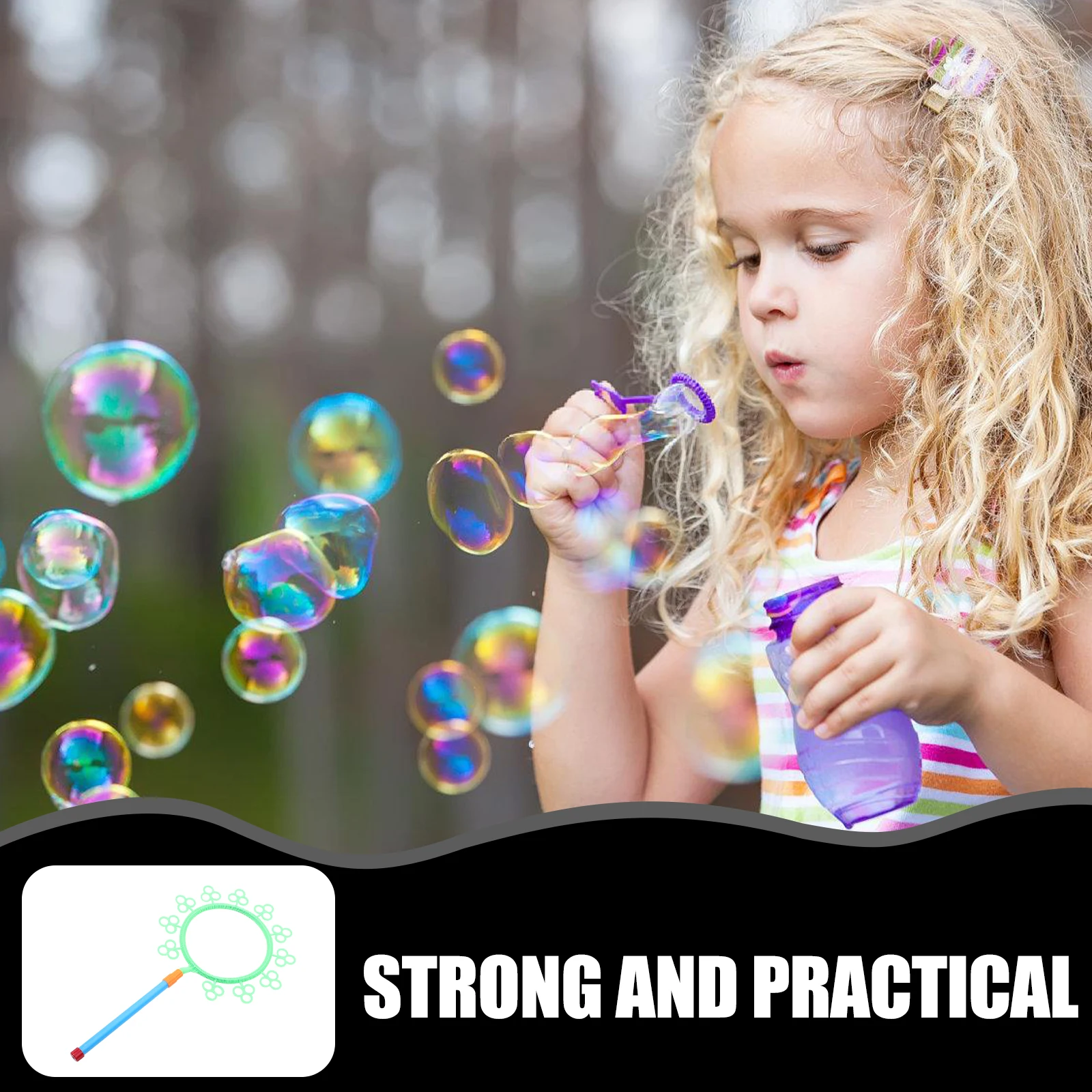 

2Pcs Wands Large Maker Outdoor Giant Tools Bubbles Accessories Random Activities