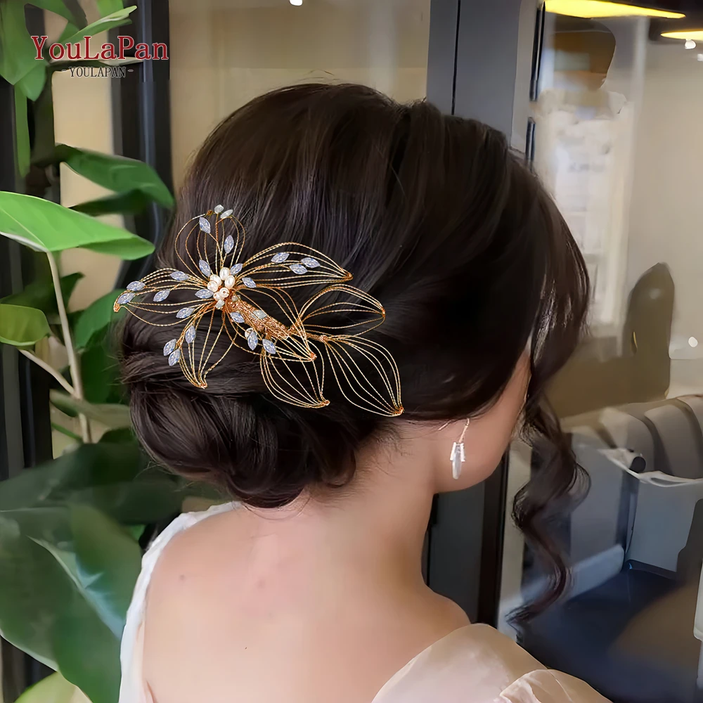 

YouLaPan Wedding Bride Hair Comb Fashion Headpiece Woman Headwear Wedding Hair Accessories Hair Jewelry Bridal Headdress HP257