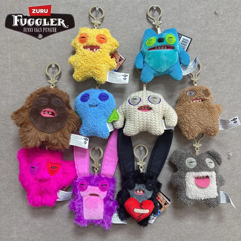 

New Fuggler 5 Generations Plush Keyring Ugly Cute Teeth Monster Doll Keychain Pendant Backpack Accessories Key Chain Hot Gifts