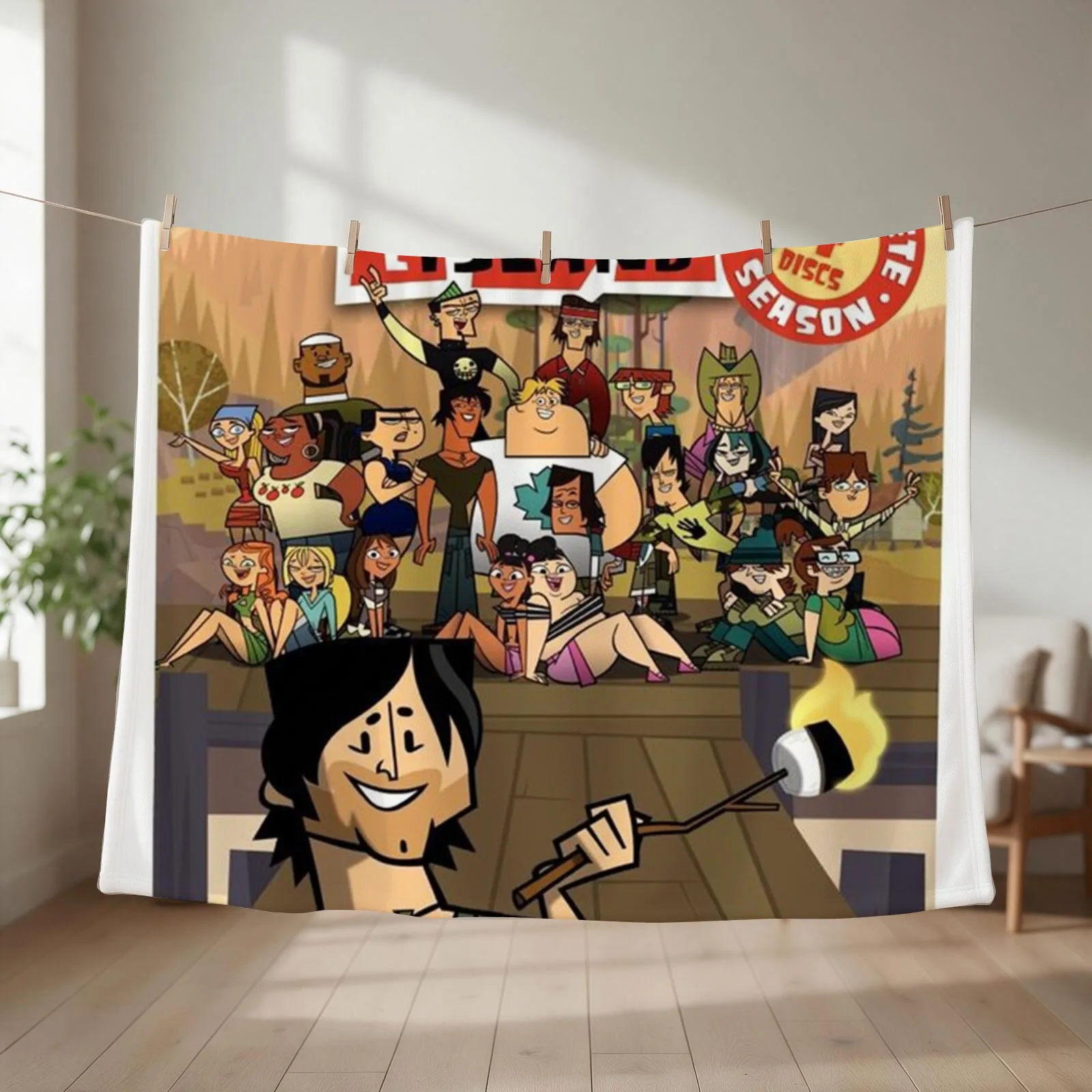 7 total drama island Throw Blanket couch cozy soft plush fuzzy picnic outdoor blanket