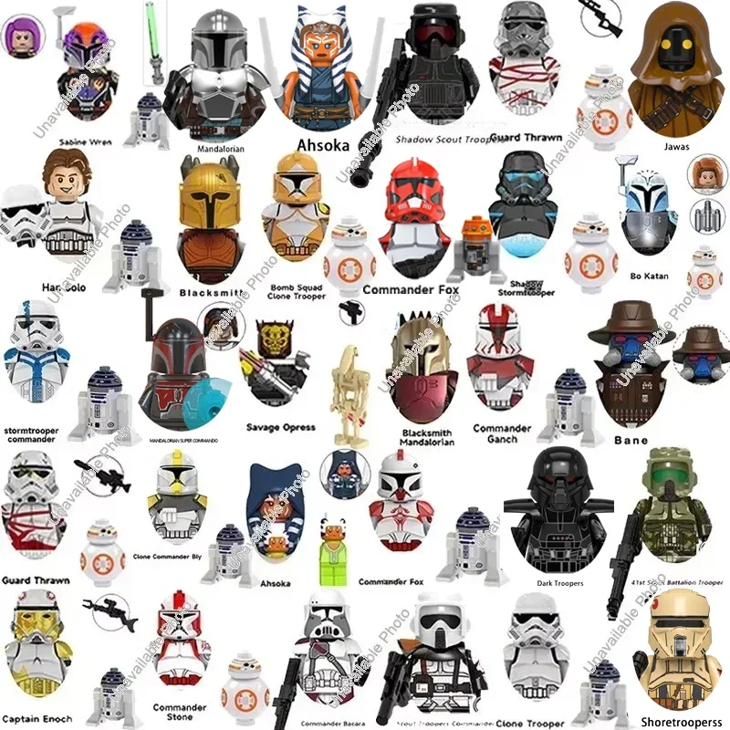 

Hot Toys 36Pcs Building Blocks Compatible Star Wars Legions Figure Dolls Mandalorian Collectibles Blocks Figure Model Toys Gifts
