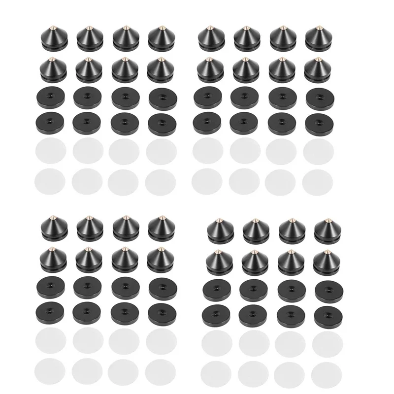 ABGI-36 компл., подставка для динамика, подставка для ног, алюминиевый сплав, металл (НЕ натуральное дерево), шипы, конус, напольный гвоздь для ног M23X20