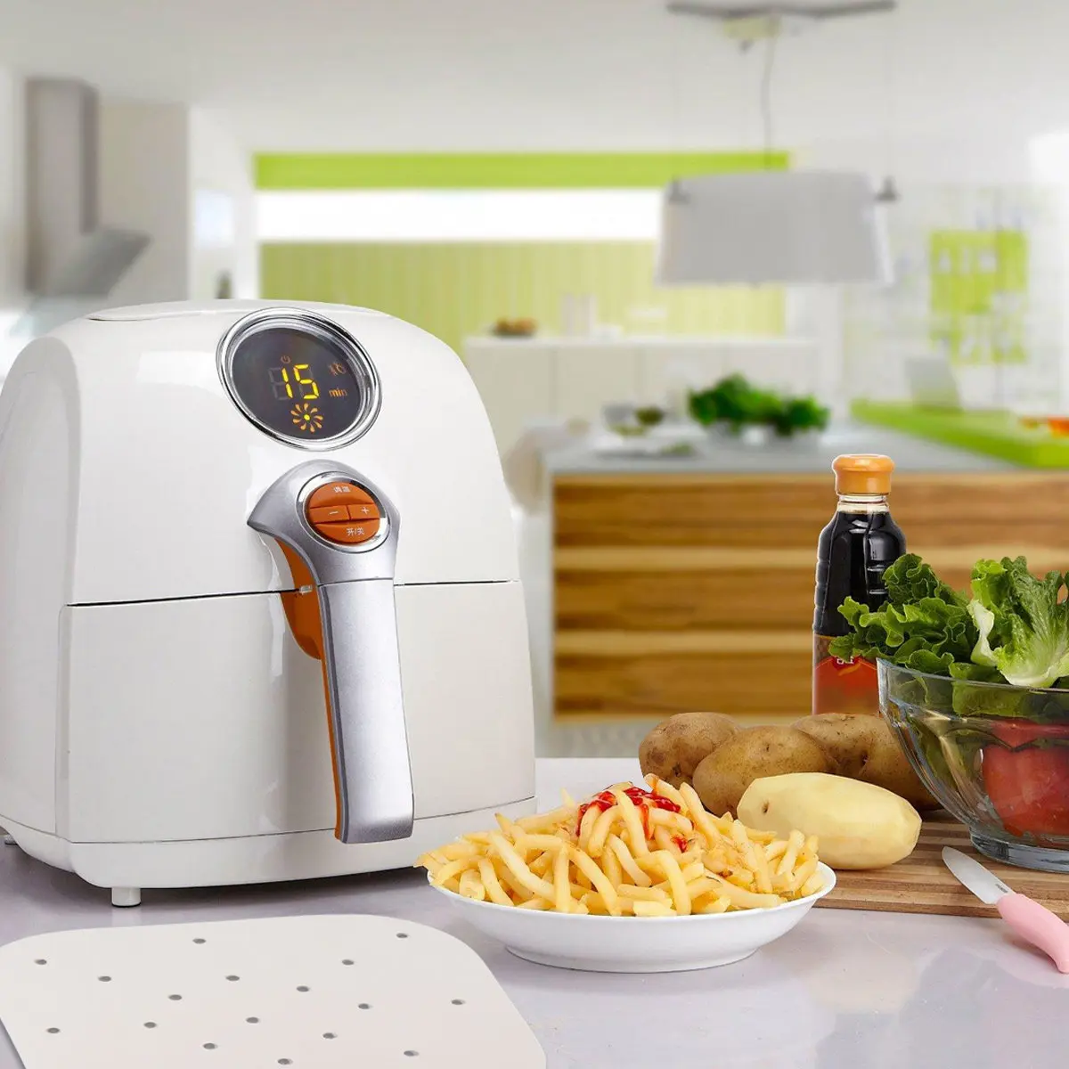 

100 Sheets 7.5 Inches Pre-Cut Perforated Steamer Liners Food Grade Silicone Coated Non-Stick Baking Paper for Bamboo Steamers