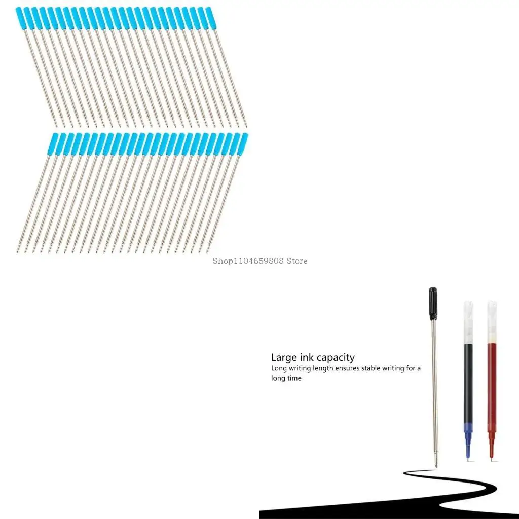 

50 шт. стержни для шариковой ручки с поворотным механизмом, сменные стержни для шариковой ручки для многофункциональной ручки,