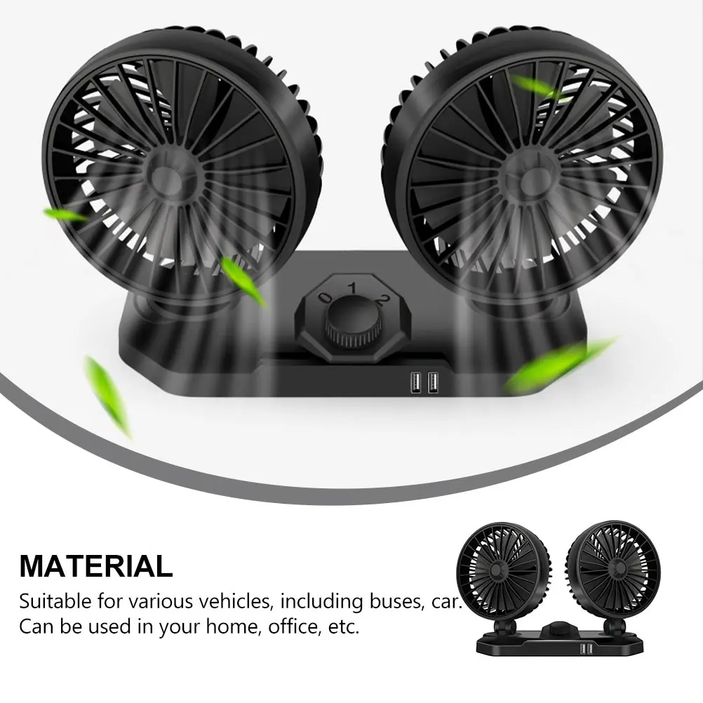

Dual Usb Mini Electric Car Cooler 360 Degree Adjustable Rotation Compact Lightweight Auto Cooling For Vehicles Home Office Car