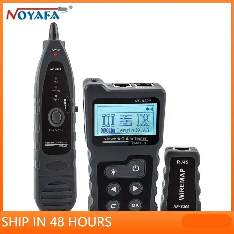 

NOYAFA NF-8209 Cable Tracker Display Measure Tester Network Tools LCD Display Measure Length Wiremap Tester With Lithium Battery