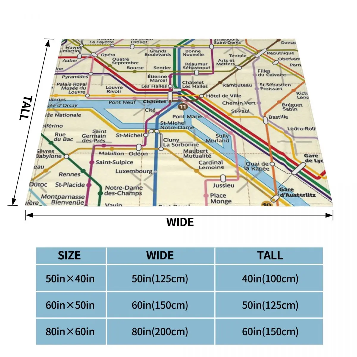 Paris Metro Map coperta copriletto sul letto copriletto Anime coperta ultraleggera