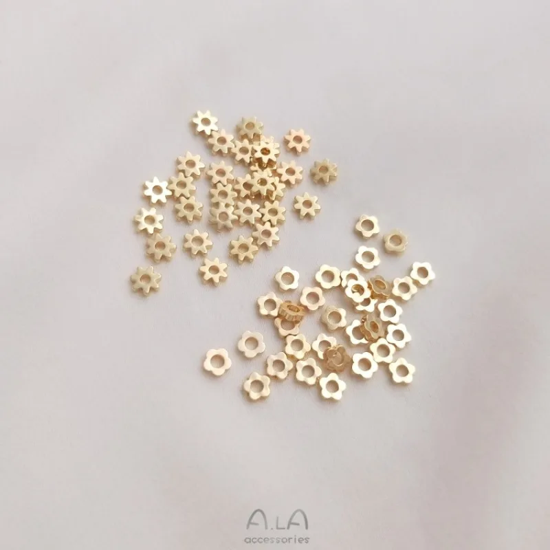 

Золотистый разделитель-бусина в форме подсолнуха 14K, ручной работы, для браслетов, ожерелий и ювелирных изделий DIY