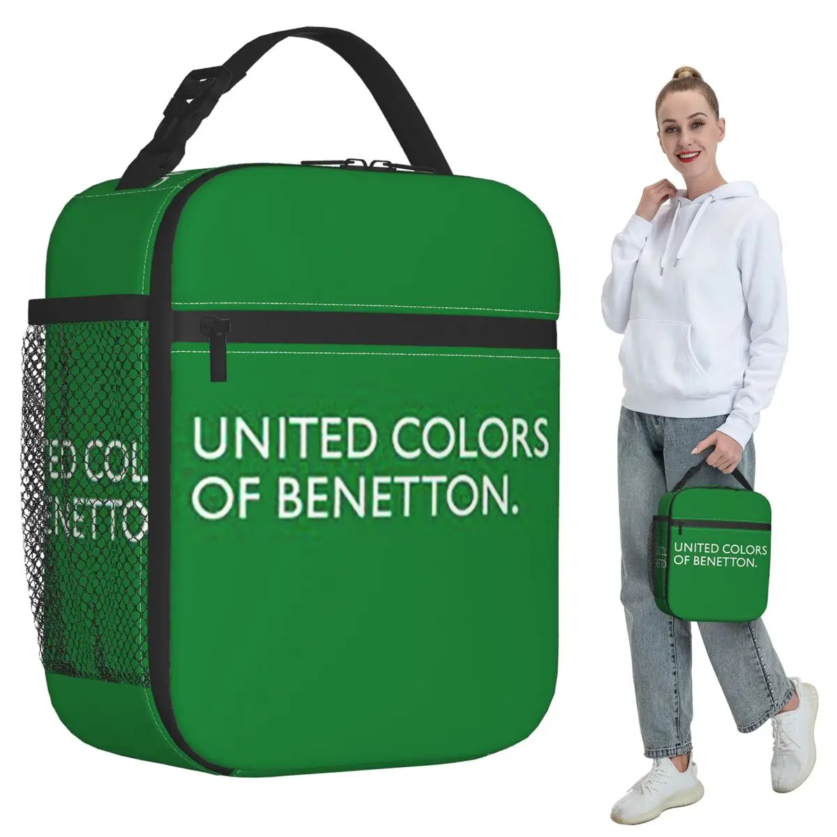 United Colors Of Benetton Insulated Lunch Bag for Women Office Cooler Thermal Food Box Tote Leakproof Lunch Boxes Container