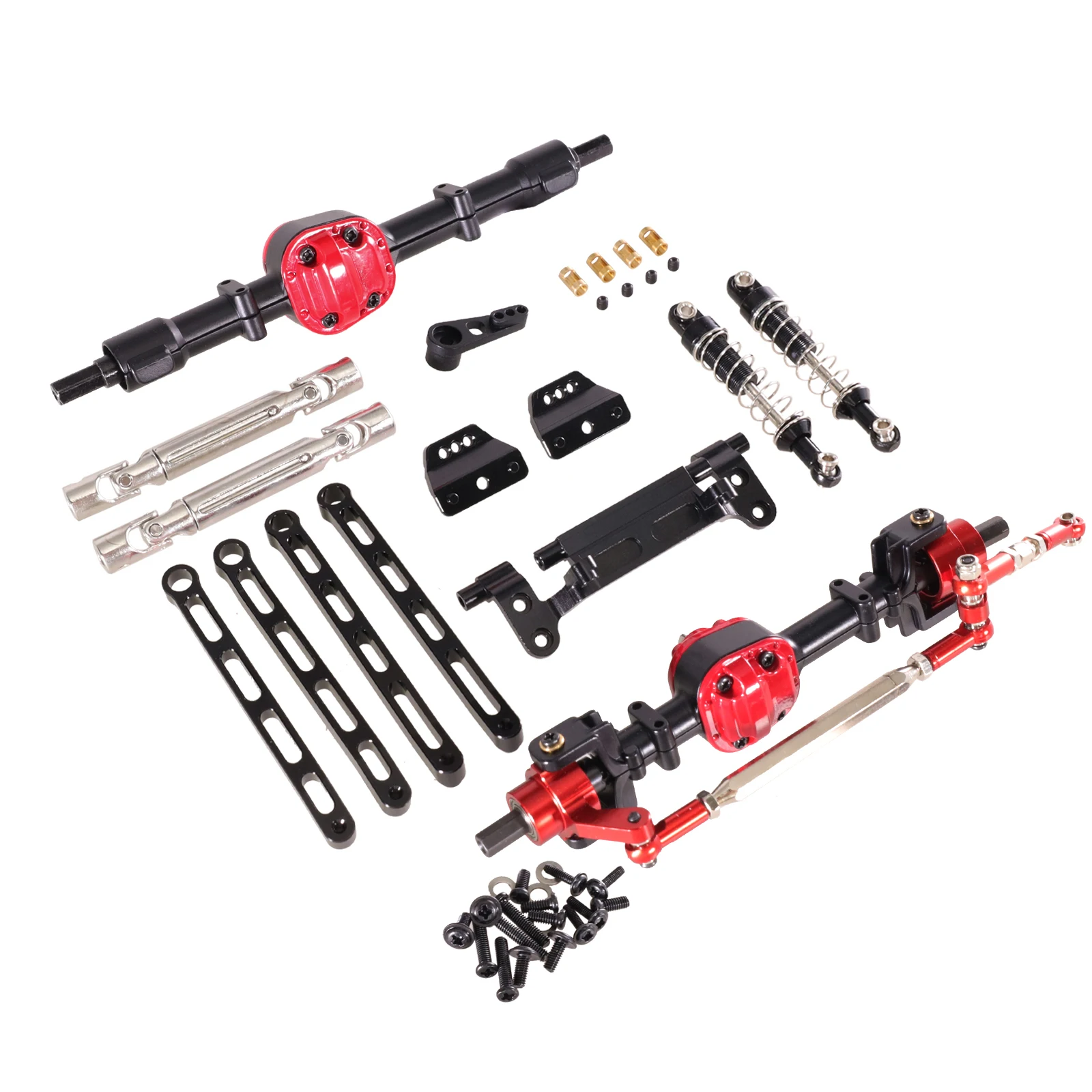 Suitable for MN Model 1/12 MN82 LC79 MN78 RC Car Parts Metal Upgrade Front and Rear Axle Assembly Kit