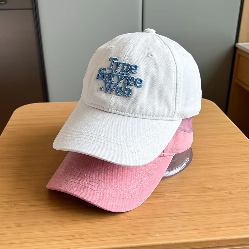 Korean Style Pure Cotton Fleece Baseball Cap Unisex Half Soft Top Wide Brim Hat for Students Couples Spring Autumn Season