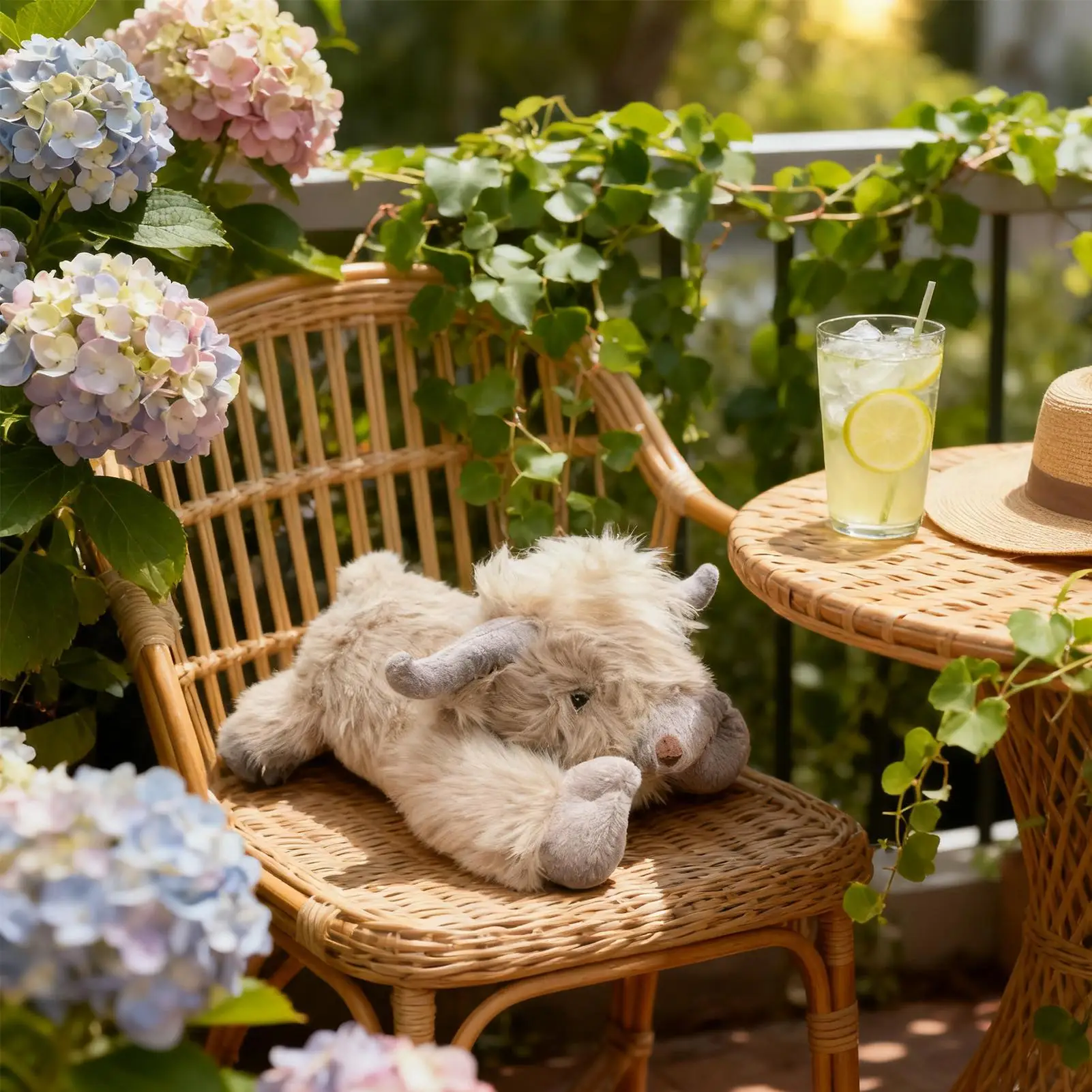 

39cm Simulation Highland Cow Plush Stuffed Highland Cow Animal Doll Plush Toy Room Decor Birthday Holiday Gift for Kids