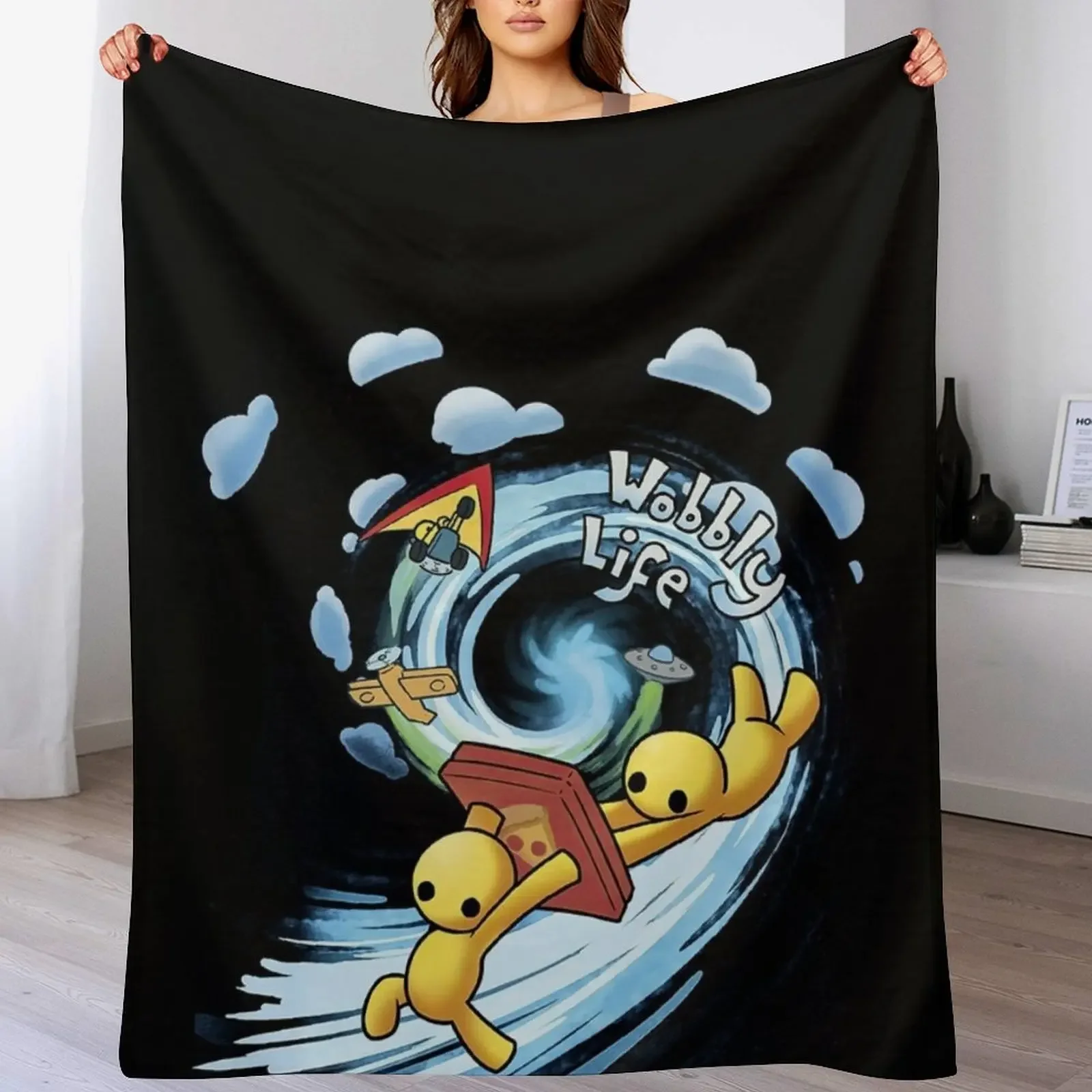 

Wobbly Life Throw Blanket All Season Lightweight Soft Blanket for Bed