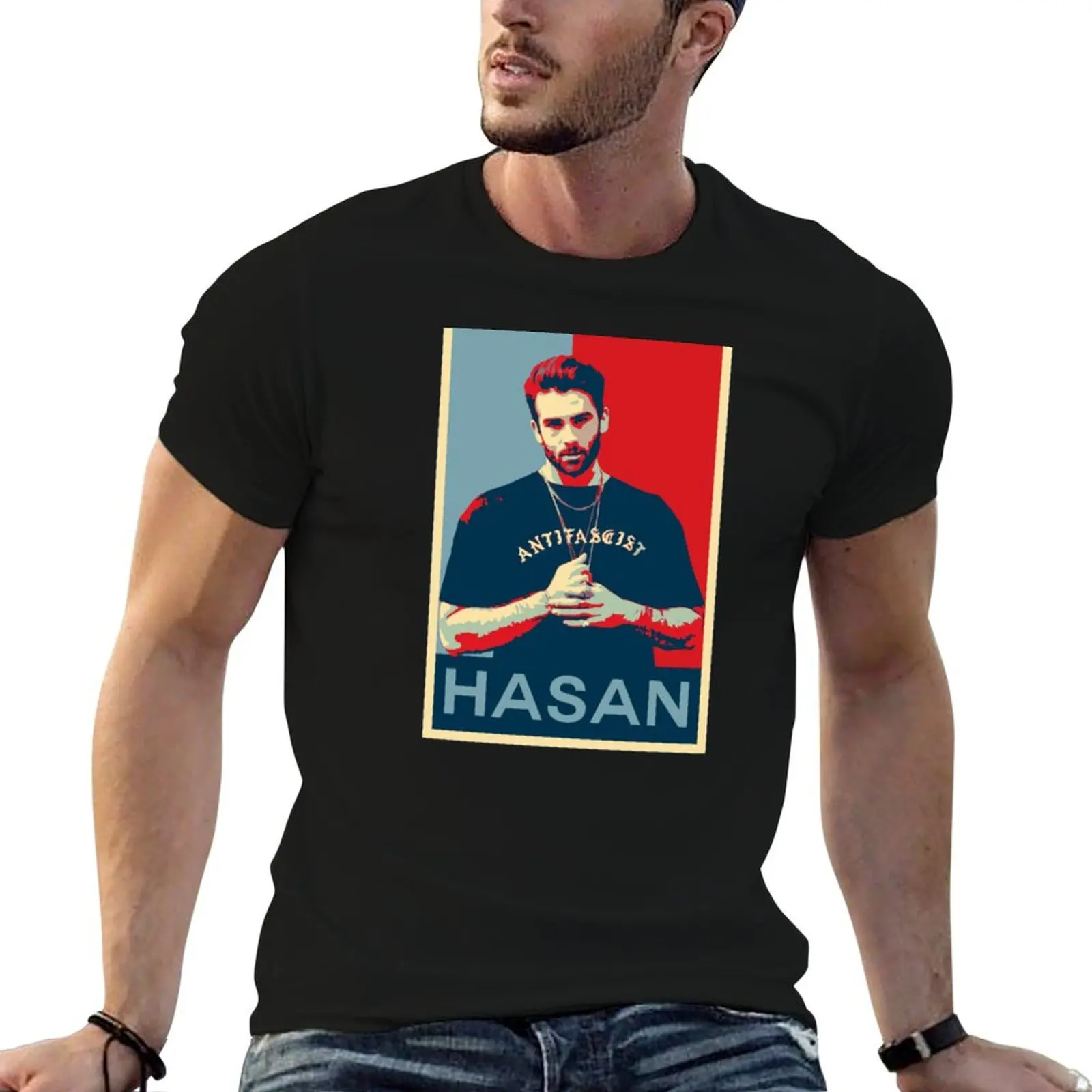 

Hasan Piker Classic T-Shirt t shirts for man cotton funny t shirts with prints T-Shirt