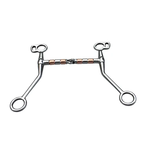 Imagen 2 del producto Equipo de broca occidental, vástago largo, boca de rodillo de cobre, broca de caballo de entrenamiento de acero inoxidable, 5 pulgadas, 13cm