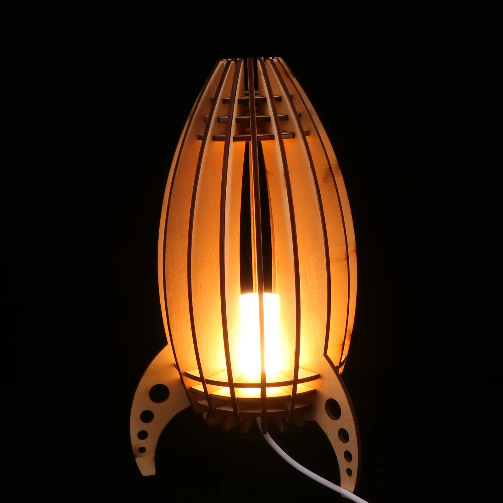 1 قطعة مصباح ليلي صغير صاروخ الفضاء ضوء الزخرفية منضدية غرفة نوم تصميم عملي ضوء الليل الصغيرة #5