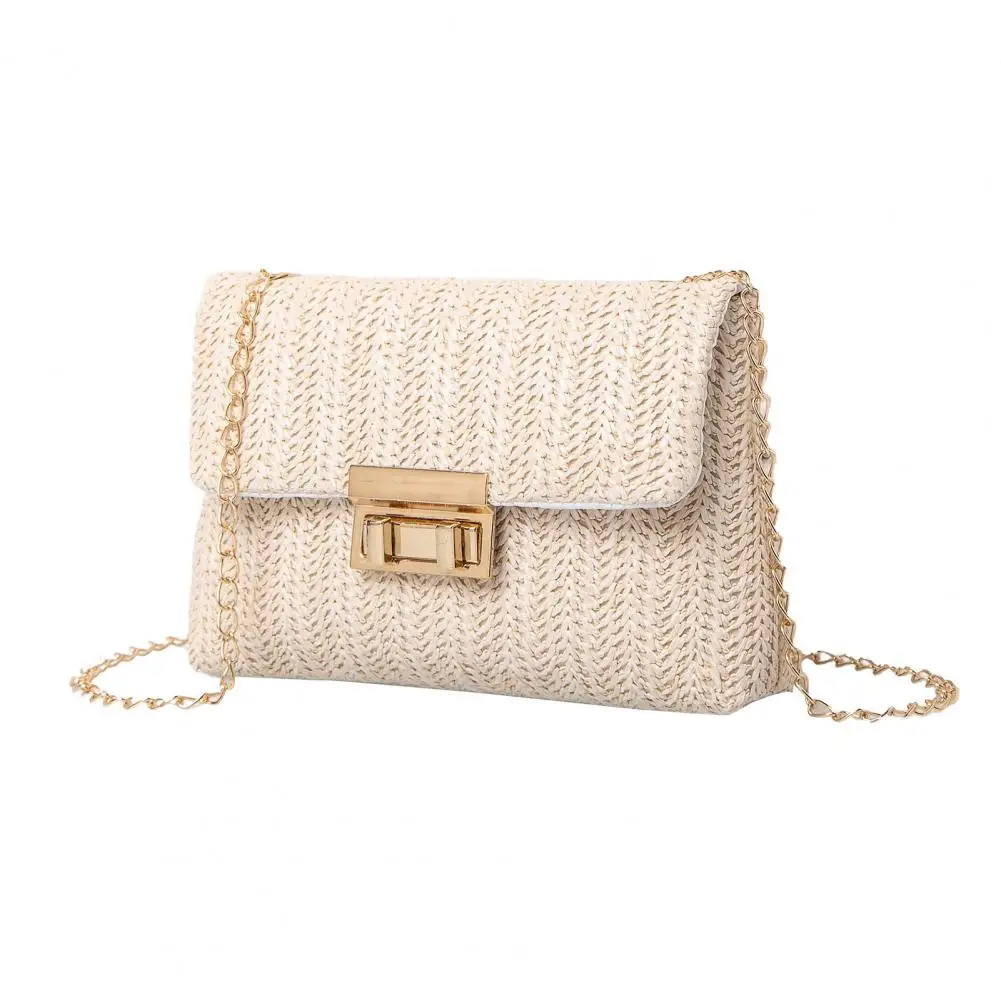 Сумка через плечо, модная соломенная сумка на плечо, ручная работа, большая вместительная сумка-клатч, тканая пляжная сумка для женщин