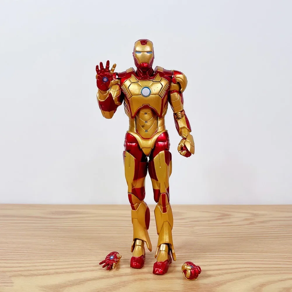 Disney Movable joints 18cm superhero IronMan Mark 42 MK42 PVC Action Figure Movie Collection Model Garage Kits Toy kids gift