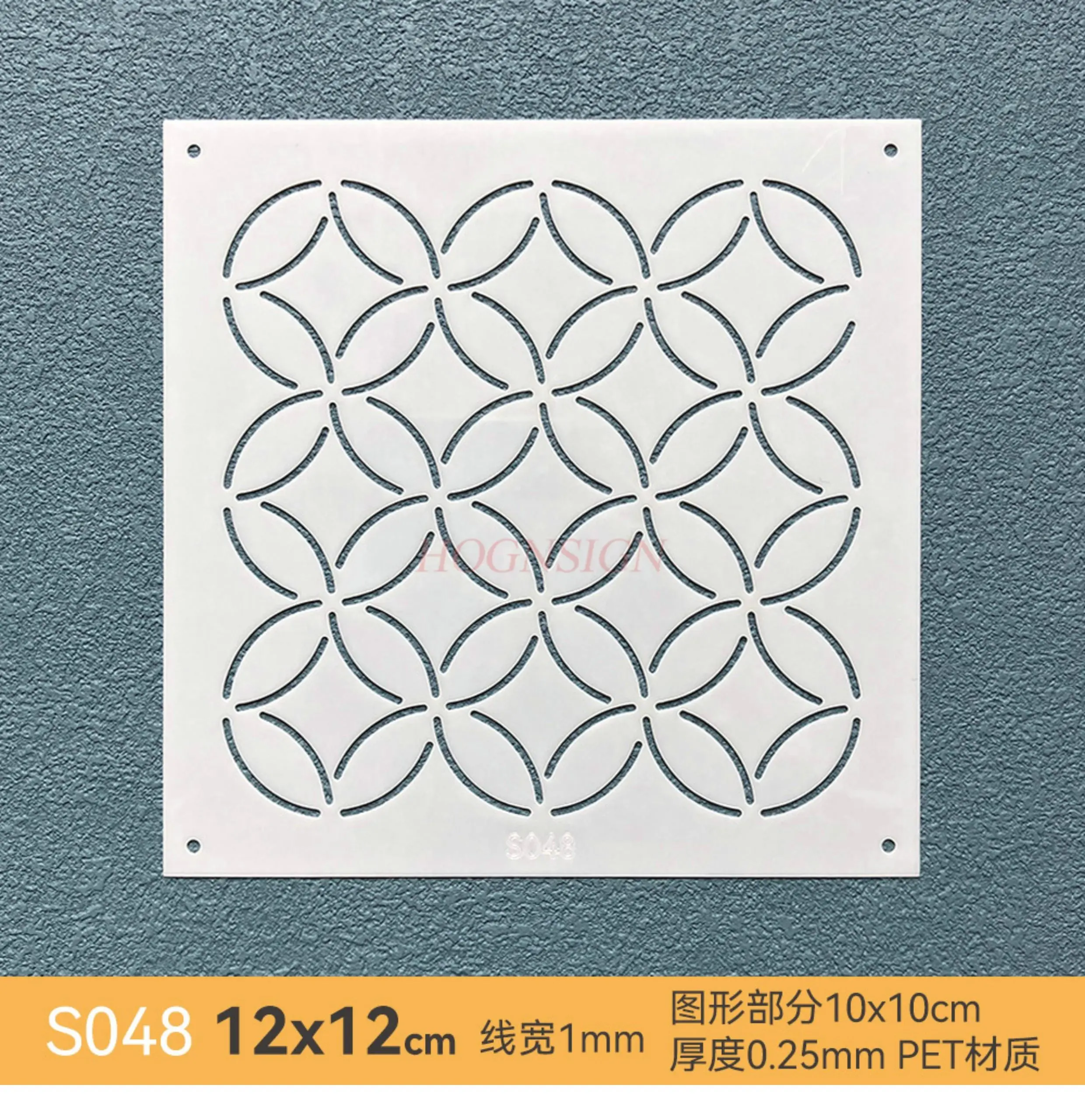 1pcs Stitch Embroidery Template Cross Persimmon Flower Pattern Creative Geometric Drawing Soft Template Reusable