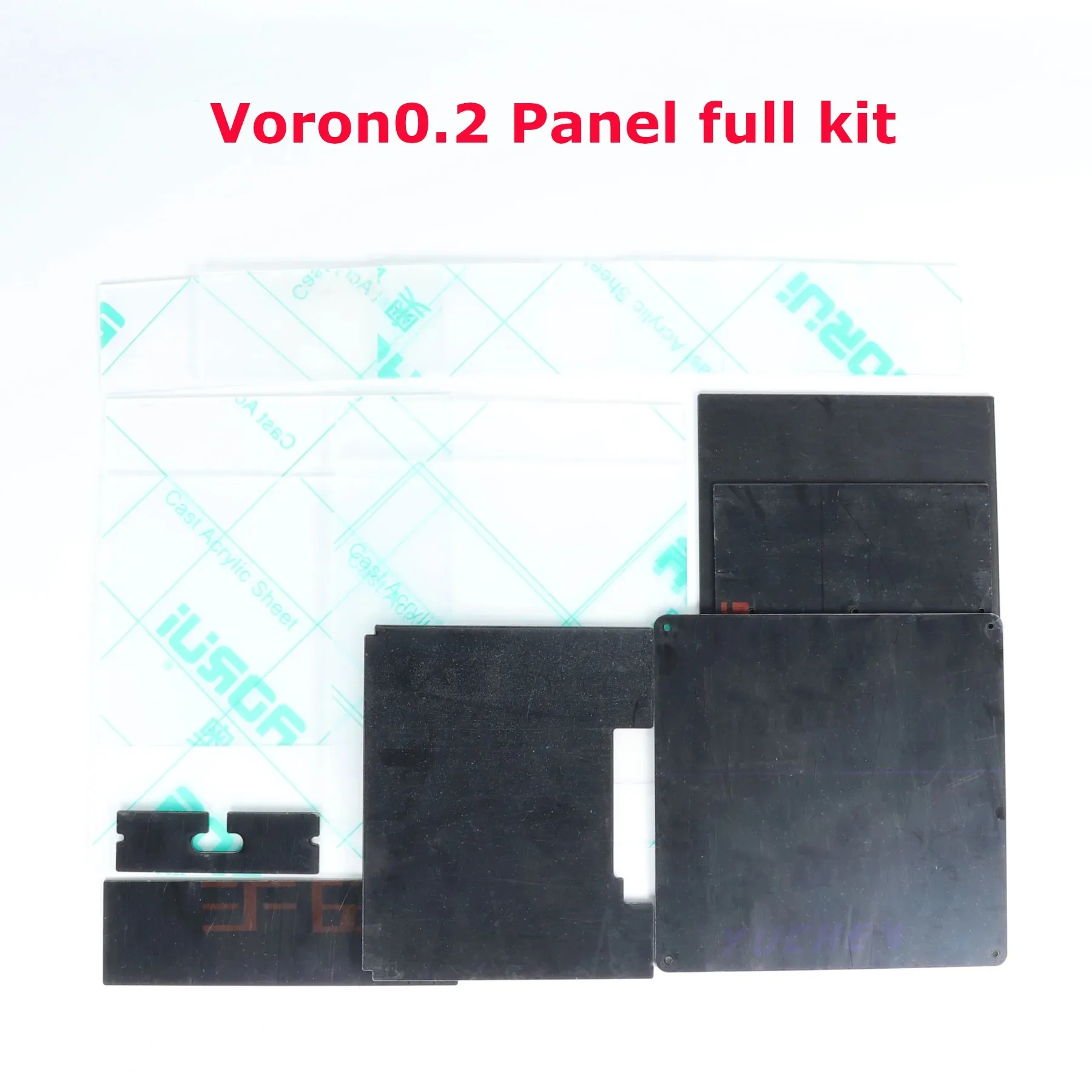 voron-02-extrusion-tophat-kit-panneau-complet-feuille-pc-transparente-superieur-inferieur-arriere-marche-moteur-bas-moyen