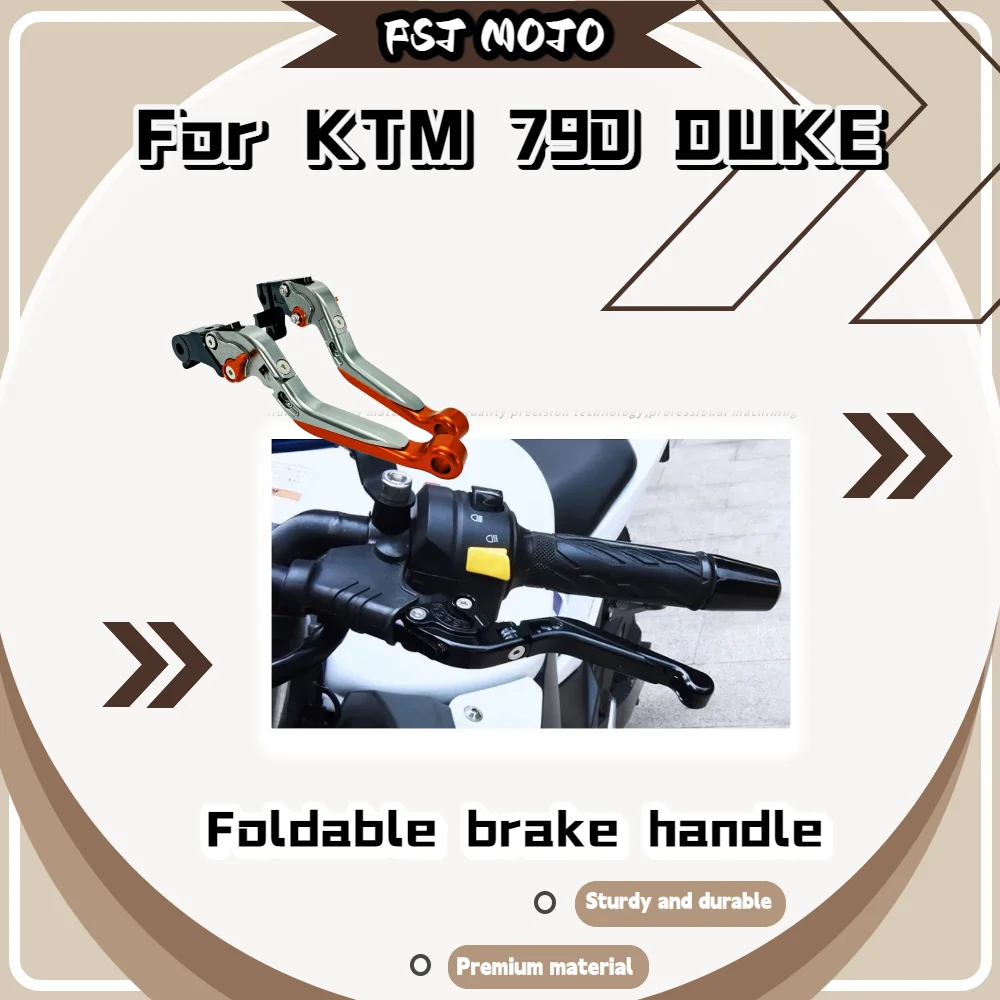 For KTM 790DUKE CNC Aluminum Folding Brake Clutch Horn, 2-Finger Labor-saving Anti-fall Lever Accessories