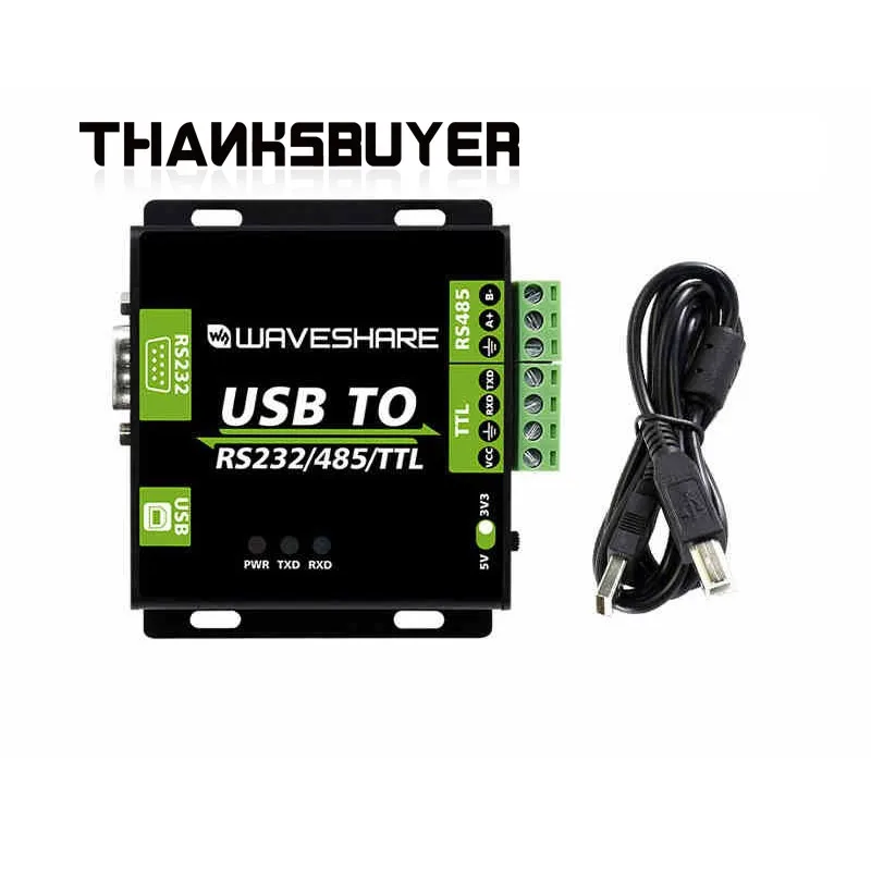 Waveshare USB to RS232/485/TTL Interface Converter Communication Module (FT232RNL or CH343G Chip ) w/ Isolation