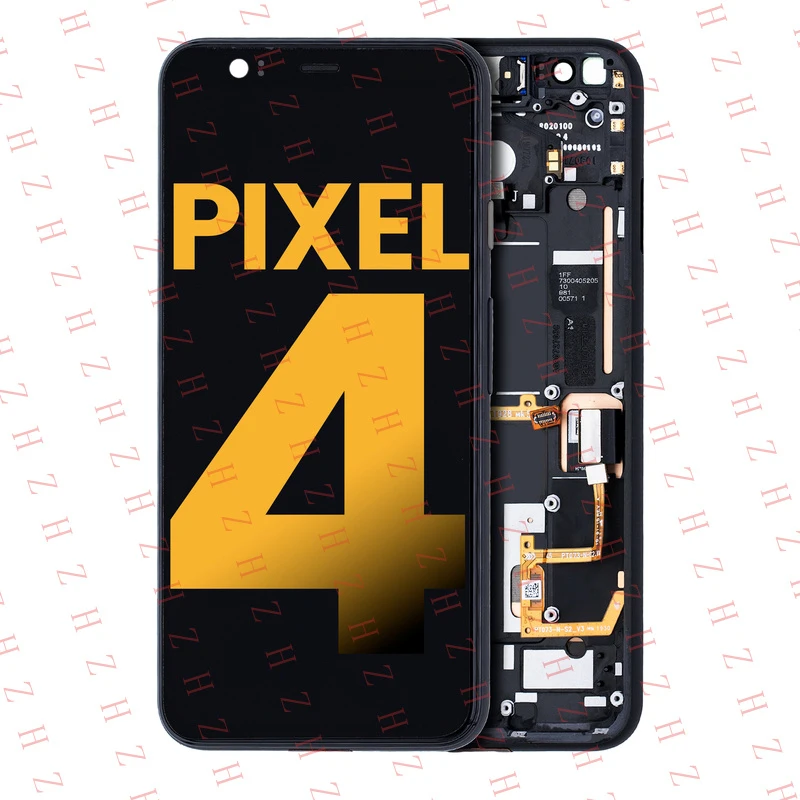 U+ OLED Assembly With Frame Compatible For Google Pixel 4 - Gray Power Button