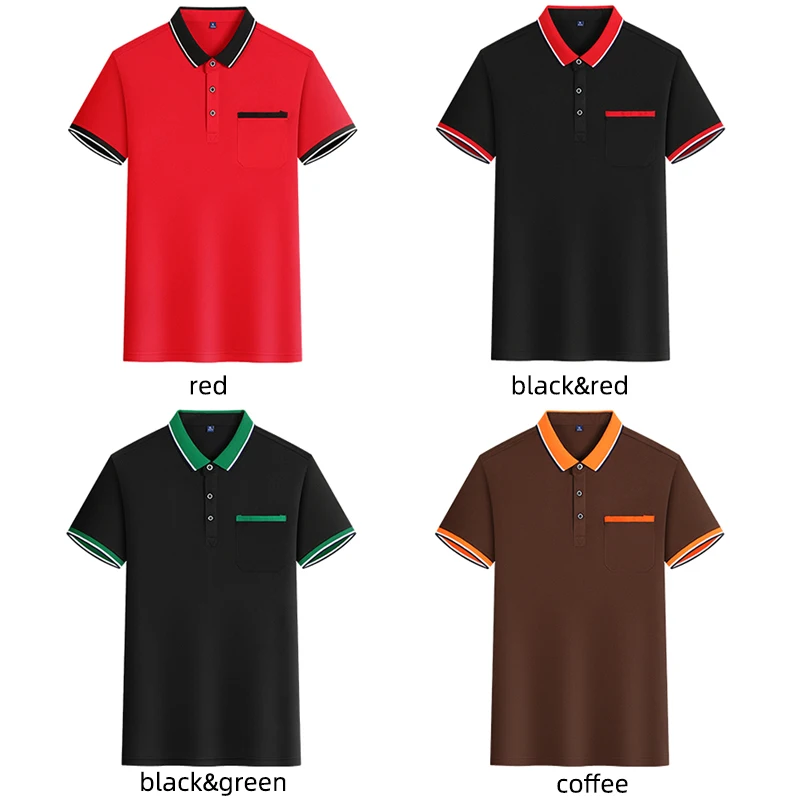 Custom print Embroidery Logo T Shirts Hotel restaurant food service staff uniform Bar Waiter Waitress custom workwear polo Shirt