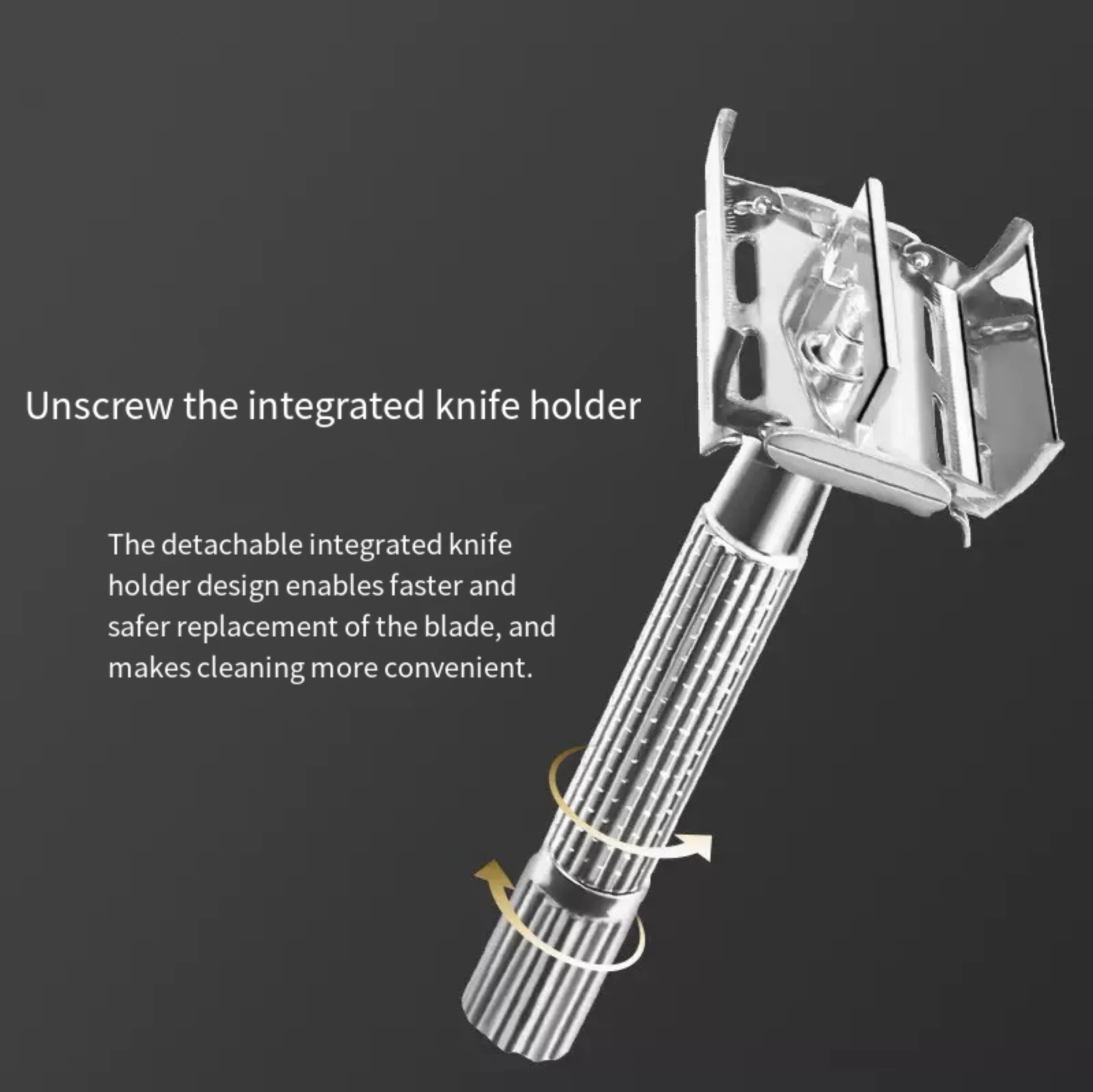 Premium Double Edge Safety Razor for Men Classic Body Hair Removal Shaver with 1Stainless Steel Blades Non-Slip Handle