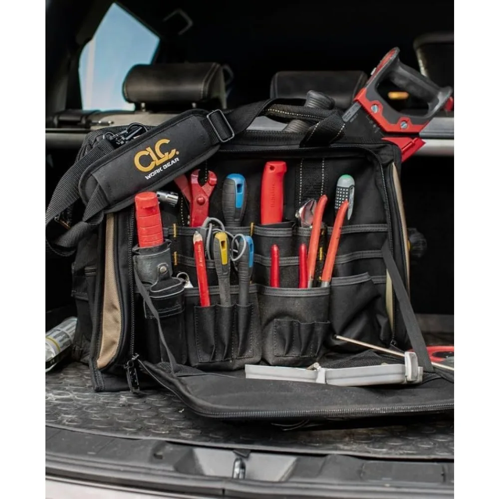 1539 Bolsa de herramientas con 50 bolsillos y múltiples compartimentos