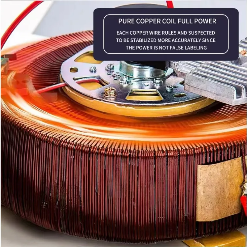 SVC-15KVA 15kw 220 فولت 50 هرتز مرحلة واحدة التيار المتناوب الجهد المنظم استقرار الجهد استقرار سيرفو LED عرض مادة النحاس