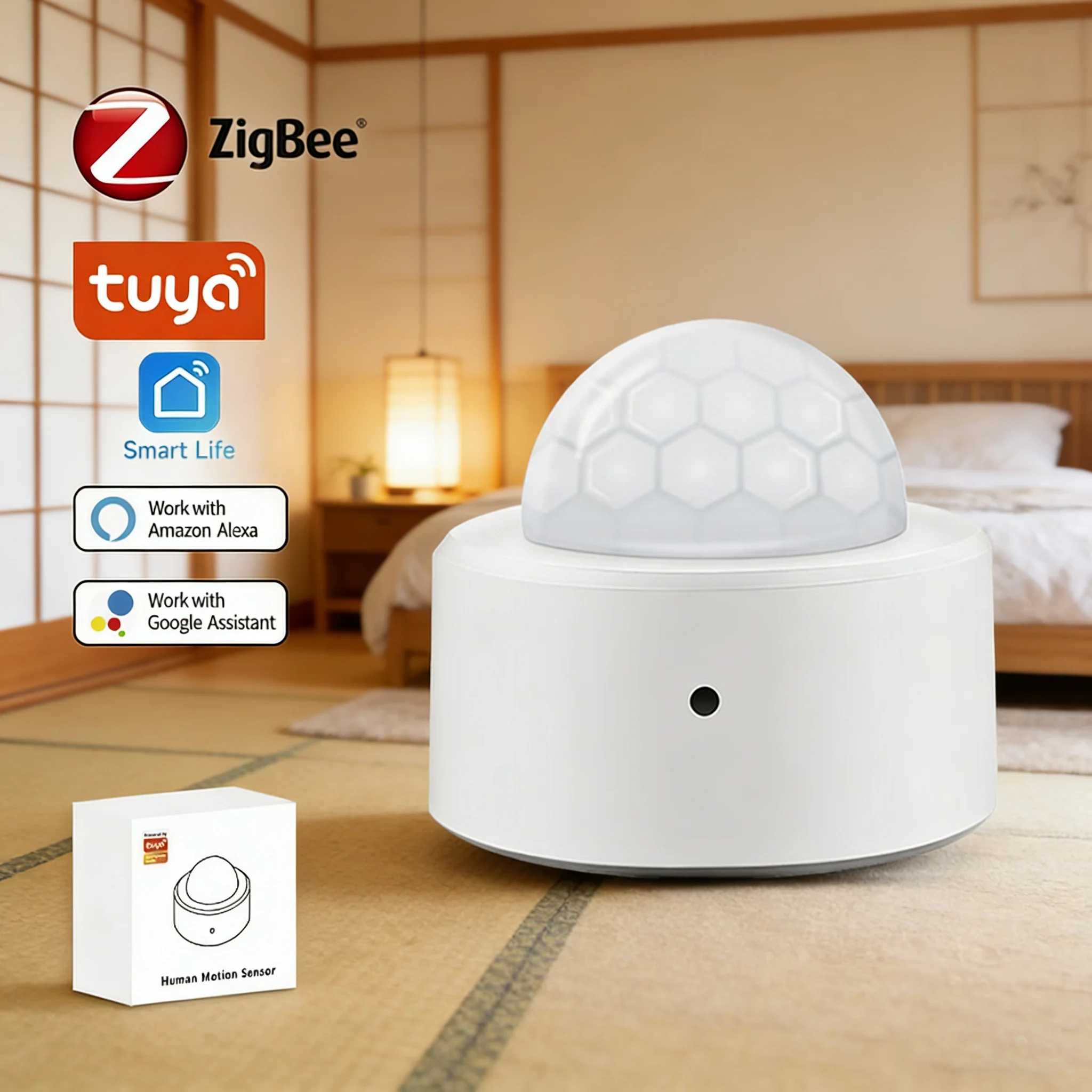 Tuya Zigbee Smart PIR Motion Sensor Wireless Human Body Detector Infrared Security Alarm Movement Detection For Smart Life