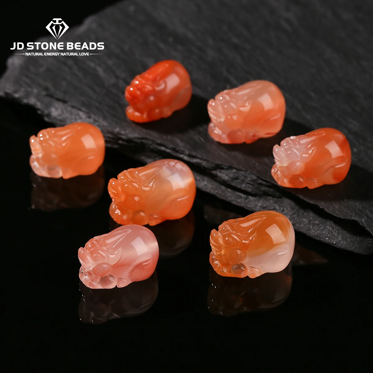 

1 Pc Natural Stone China Red Agate Carved Wealth Pixiu Bead Through Hole for Jewelry Making DIY Necklace Bracelet Accessory