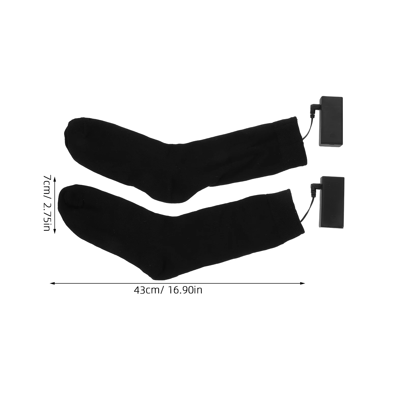 جوارب حرارية كهربائية ساخنة تعمل بالشتاء الدافئ جوارب طويلة إلى الركب Aa حقيبة قابلة للتمدد ومريحة #3