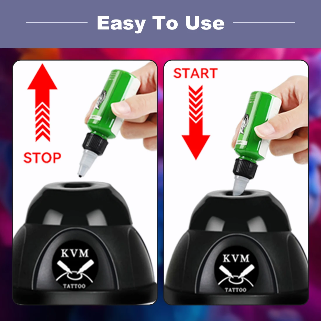 

KVM Tattoo Ink Mixer Non-slip Design Vortex Shaker 7000 Rpm Quick Sensing of Touch Switch Tattoo Pigment Stirrer Tattoo Supplies