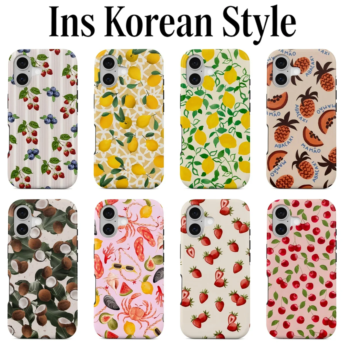 Luxury clmj Fresh Berry Pattern Phone Case for iPhone 17 17e