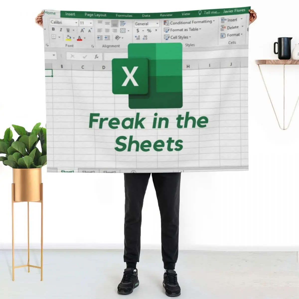 FREAK IN THE SHEETS Throw Blanket Modern Design Soft Blanket for Home Decor