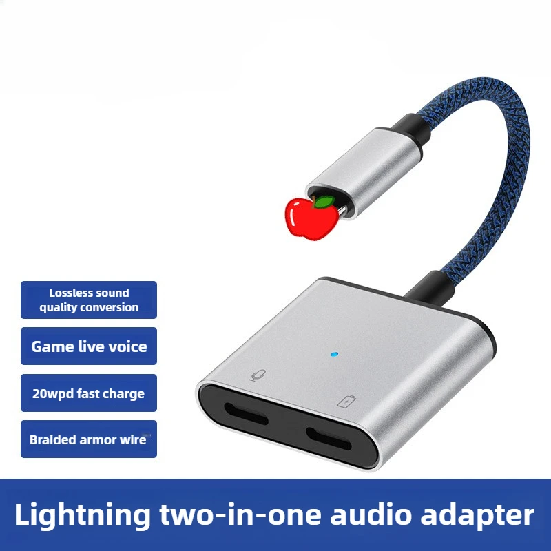 

Suitable for Apple Headphone Adapter Charging Calling Live Streaming Four in One Mobile Converter