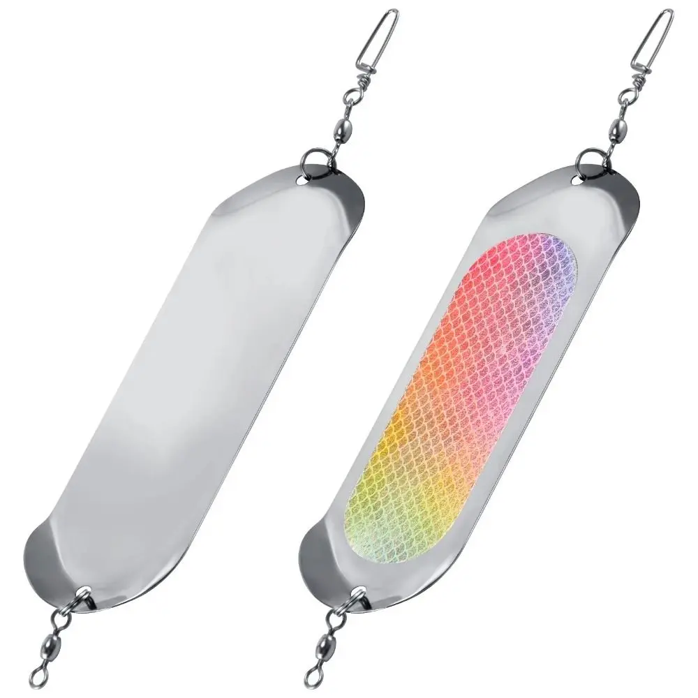 Cambiador reflectante para pesca de curricán, candelabro resistente a la oxidación, señuelo para curricán con mosca, cebo de natación resistente, tablero Flash de buceo para trucha