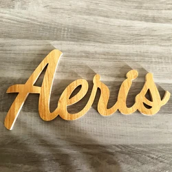 Segno di nome in legno personalizzato di grandi dimensioni di produzione personalizzata personalizzata, lettere in legno, decorazioni per pareti per la scuola materna o la cameretta dei bambini