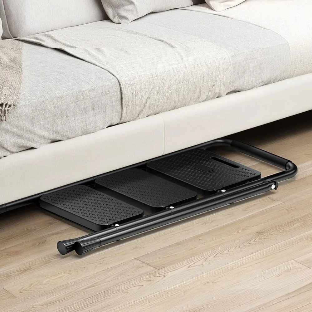Deluxe opstapkruk opvouwbaar, 3-traps ladder draagbare ladder met breed antislippedaal, opstapje voor volwassenen, lichtgewicht S
