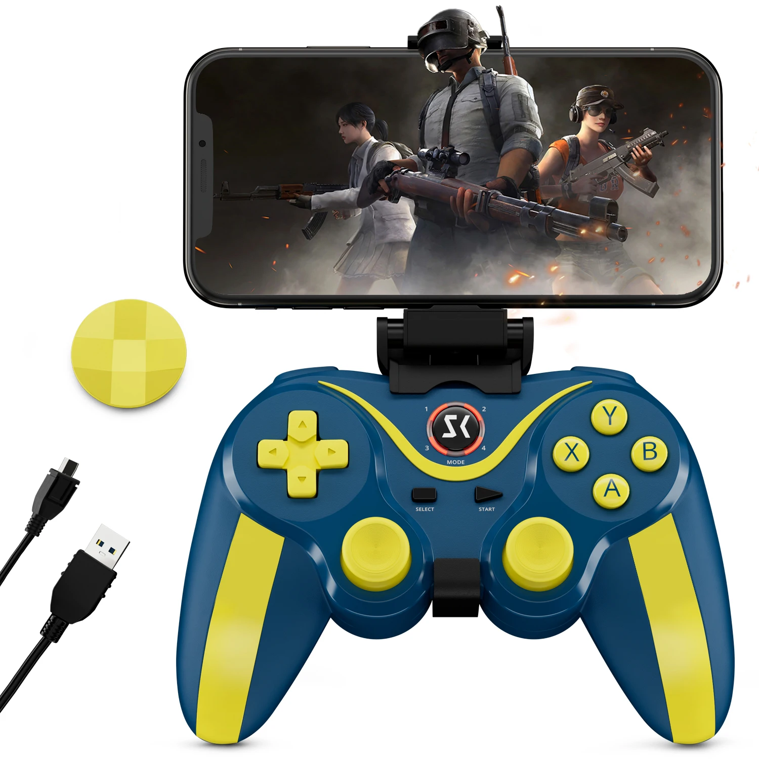 

ISHAKO Gamepad Android Controller Wireless Bluetooth 2.4G Key Mapping Joystick Perfect for PS4 for iOS Switch TV BOX PC Gam