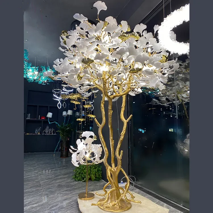 ECOJAS, nuevo producto, proyecto personalizado, accesorio de decoración interior, Hotel, Villa, tienda en casa, cerámica, lámpara de pie Led de vidrio plástico