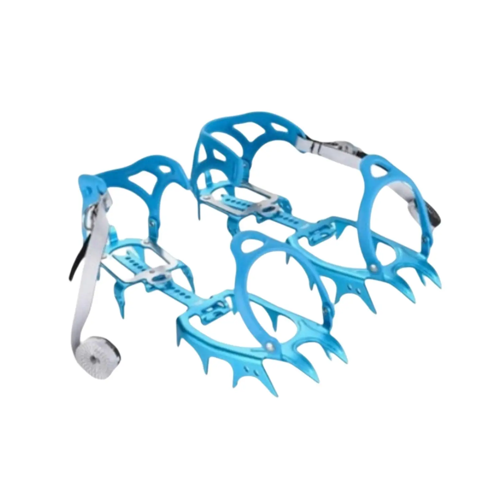 Winter Ice Cleats for Shoes Snow Crampons for Boots 14 Tooth Aluminum Alloy with Adjustable Fit for Mountain Trails
