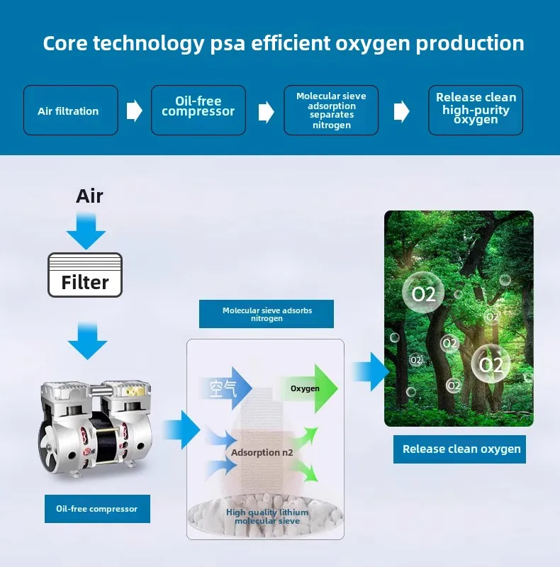 Accessoires de concentrateur d'oxygène PSA, Module de lit à tamis moléculaire 10L/min
