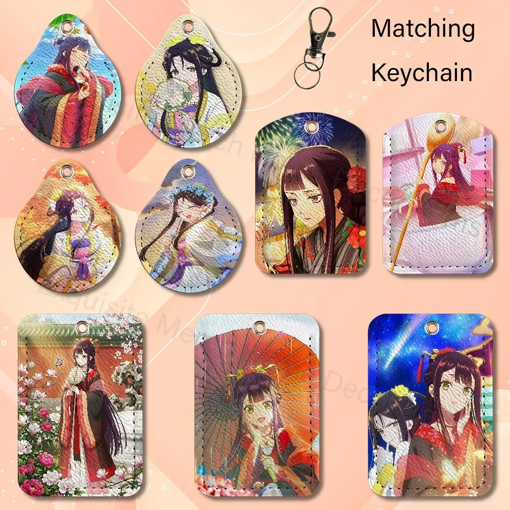 T-Though I Am an Inept V-Villainess-S Cartoon Game Anime Leather Card Holder Can Store Access Control ID Card Subway Air Tag