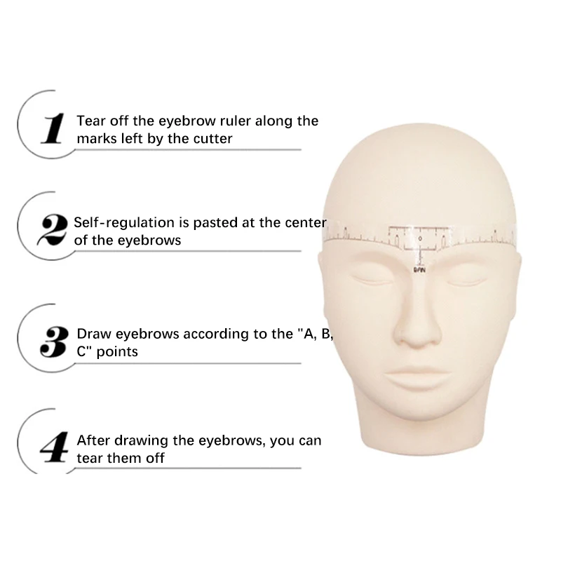 20 pz/set Usa E Getta Sopracciglio Stencil Adesivi Tatuaggio Microblading Trucco Permanente Sopracciglio Righello Strumento di Posizionamento Carta Trasparente